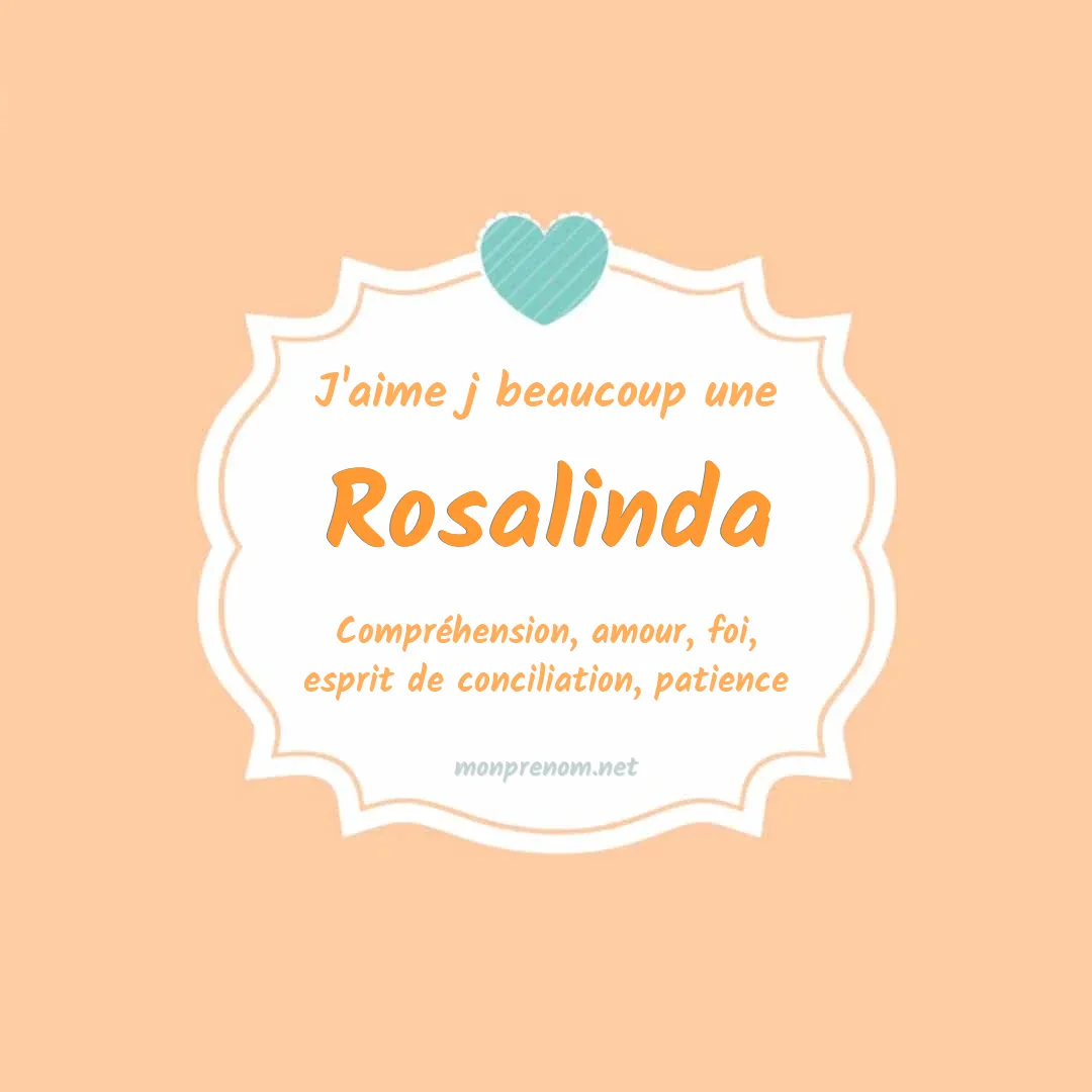J'aime beaucoup Rosalinda