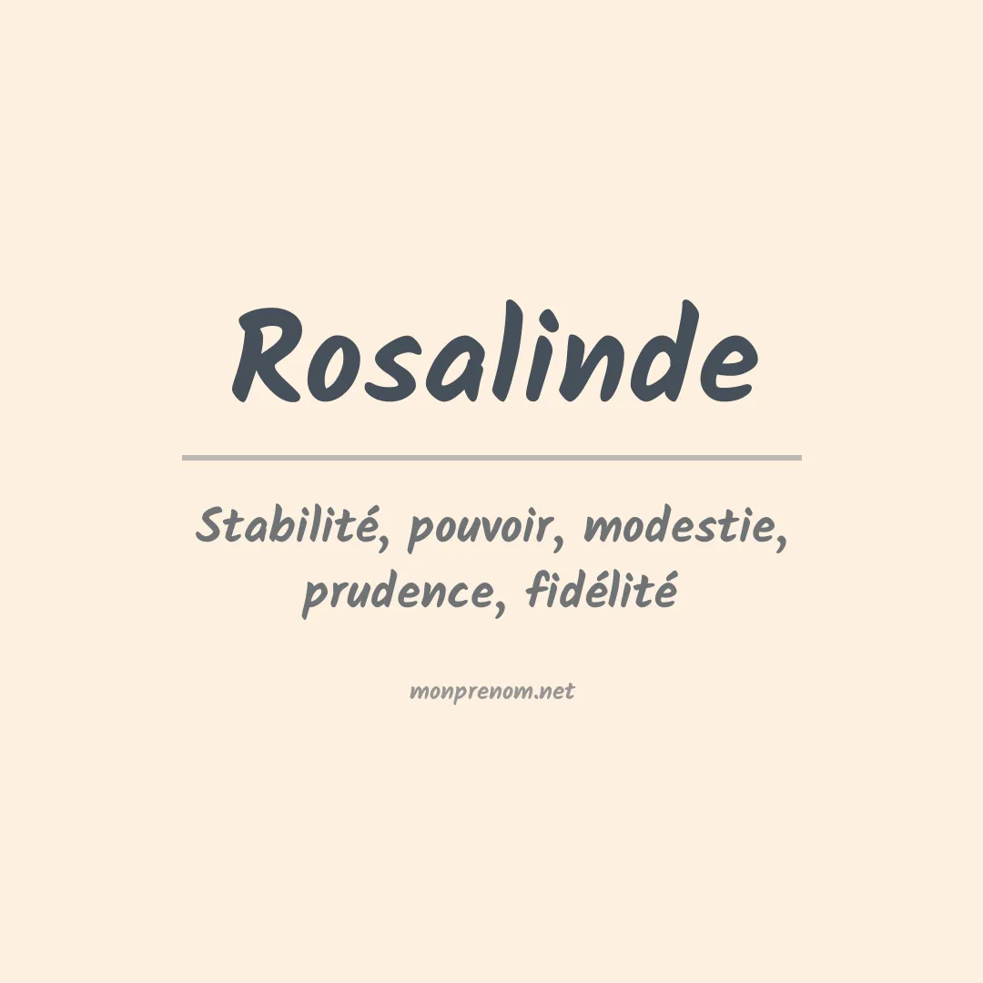Signification du prénom Rosalinde