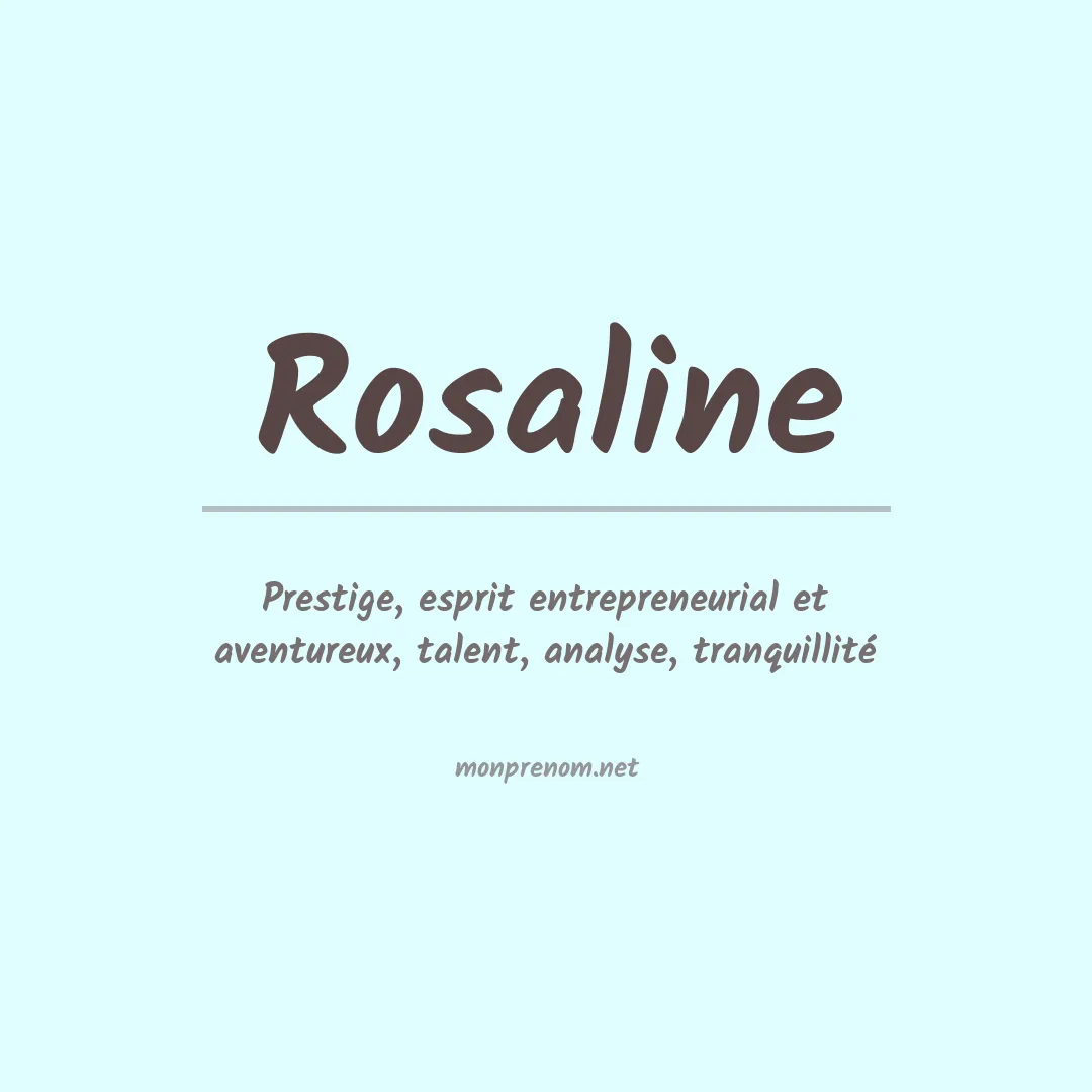 Prénom Rosaline