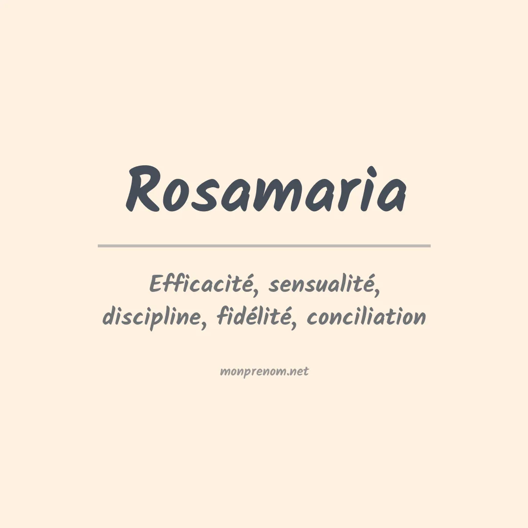 Prénom Rosamaria