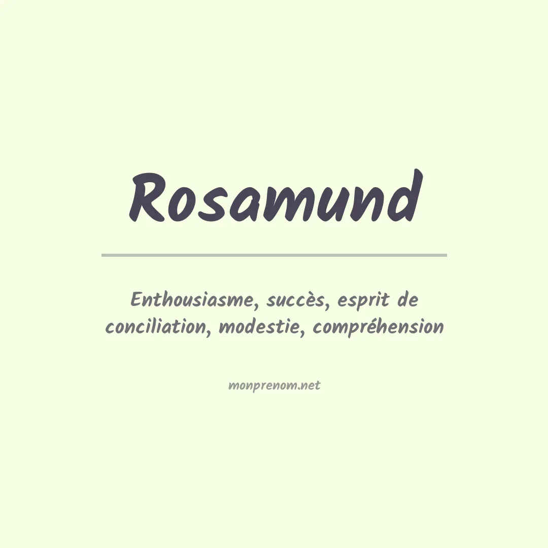 Signification du prénom Rosamund