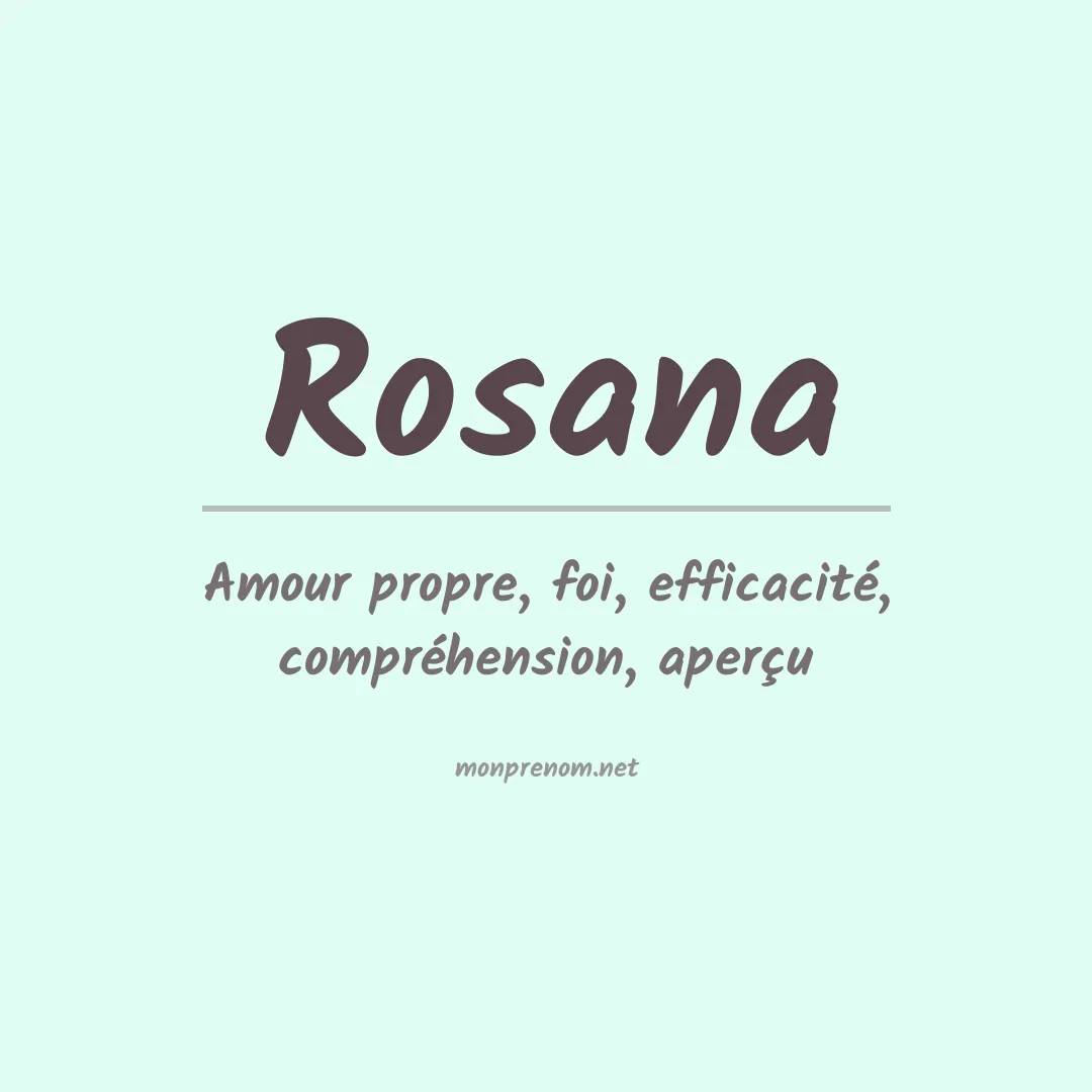 Prénom Rosana