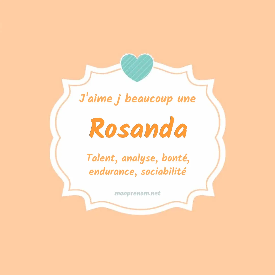 J'aime beaucoup Rosanda