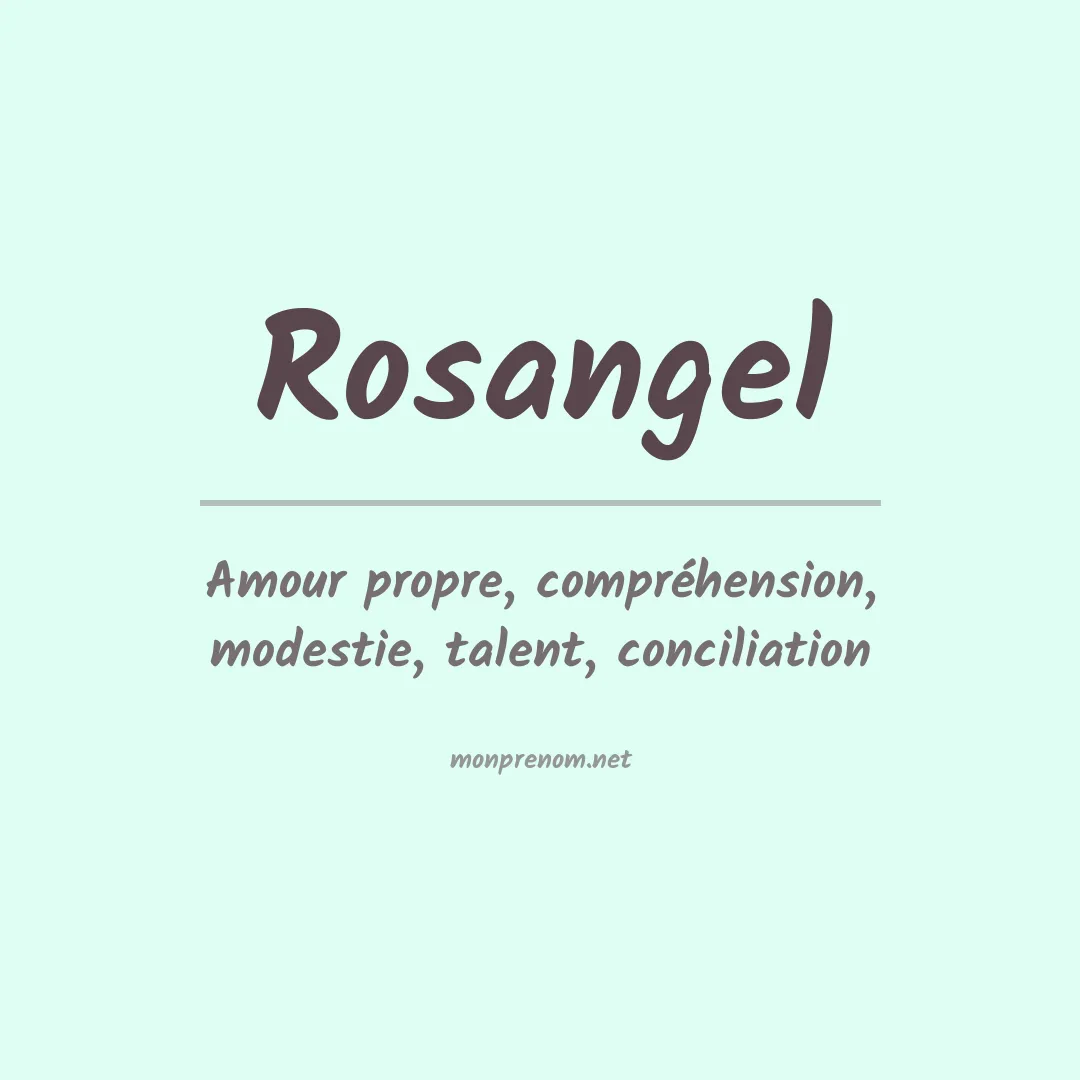 Prénom Rosangel