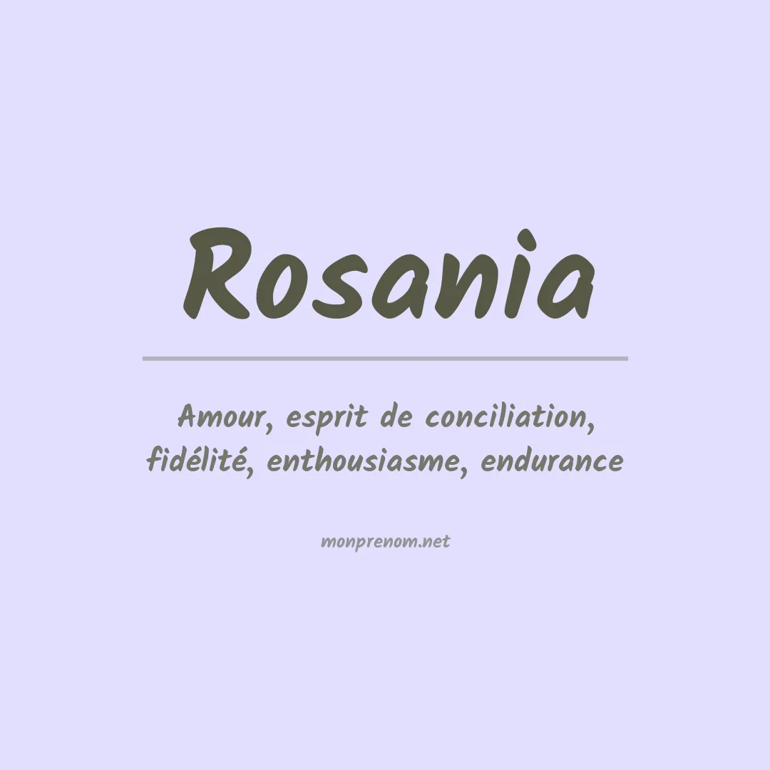 Prénom Rosania