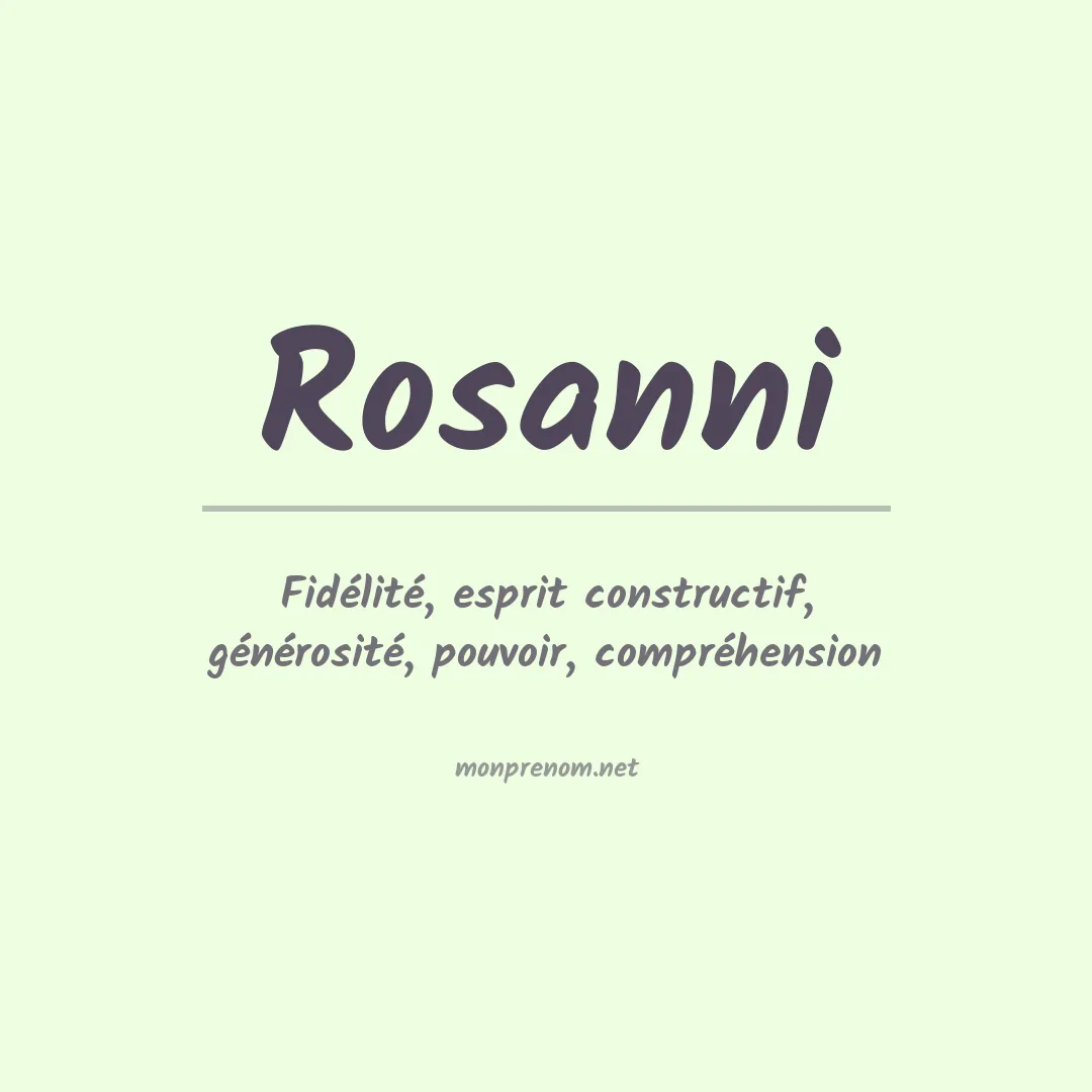 Prénom Rosanni