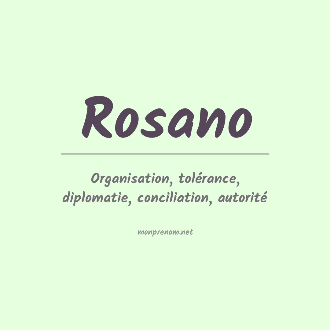 Prénom Rosano