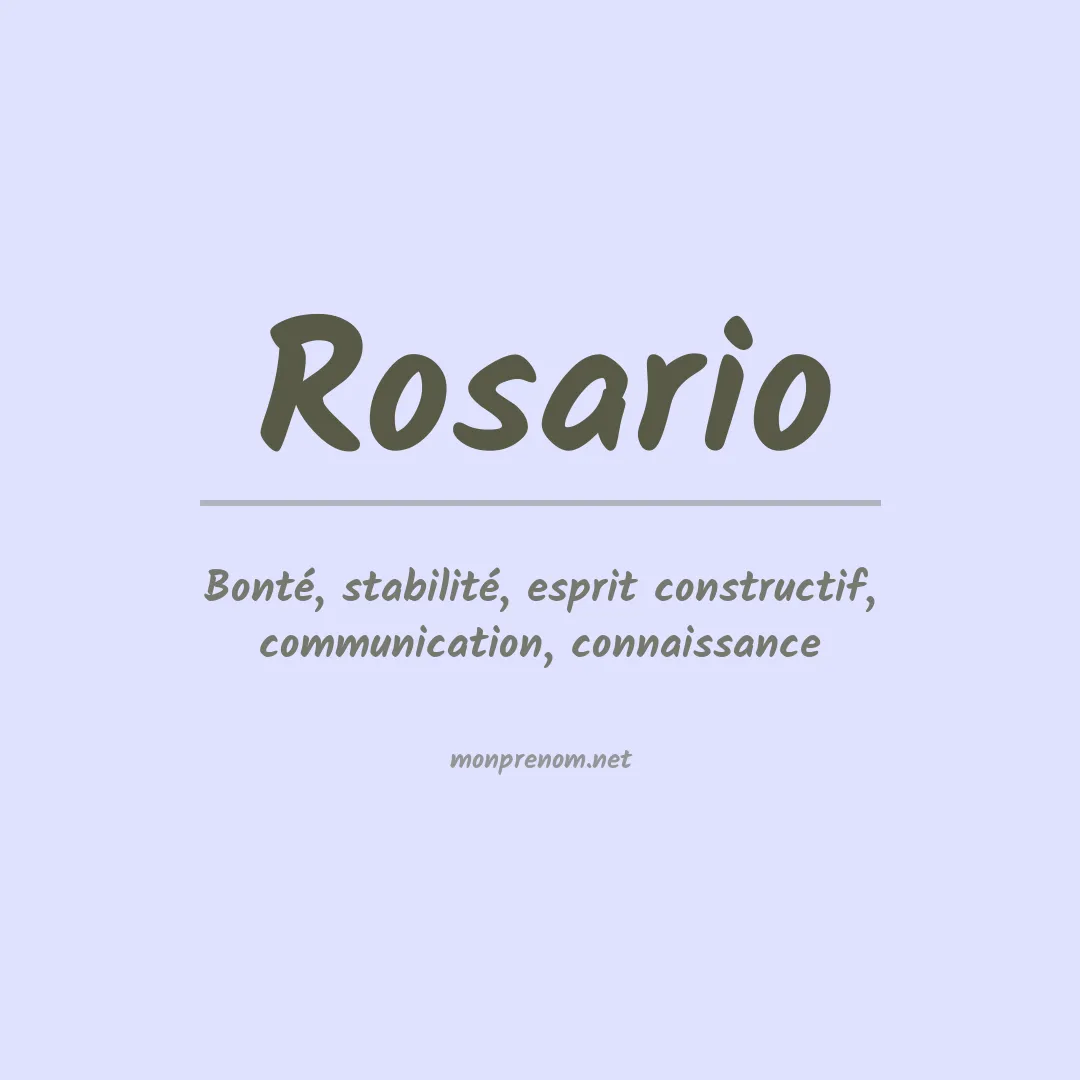 Prénom Rosario