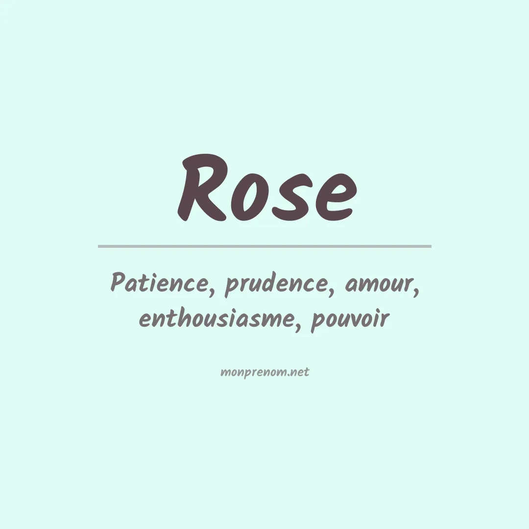 Prénom Rose
