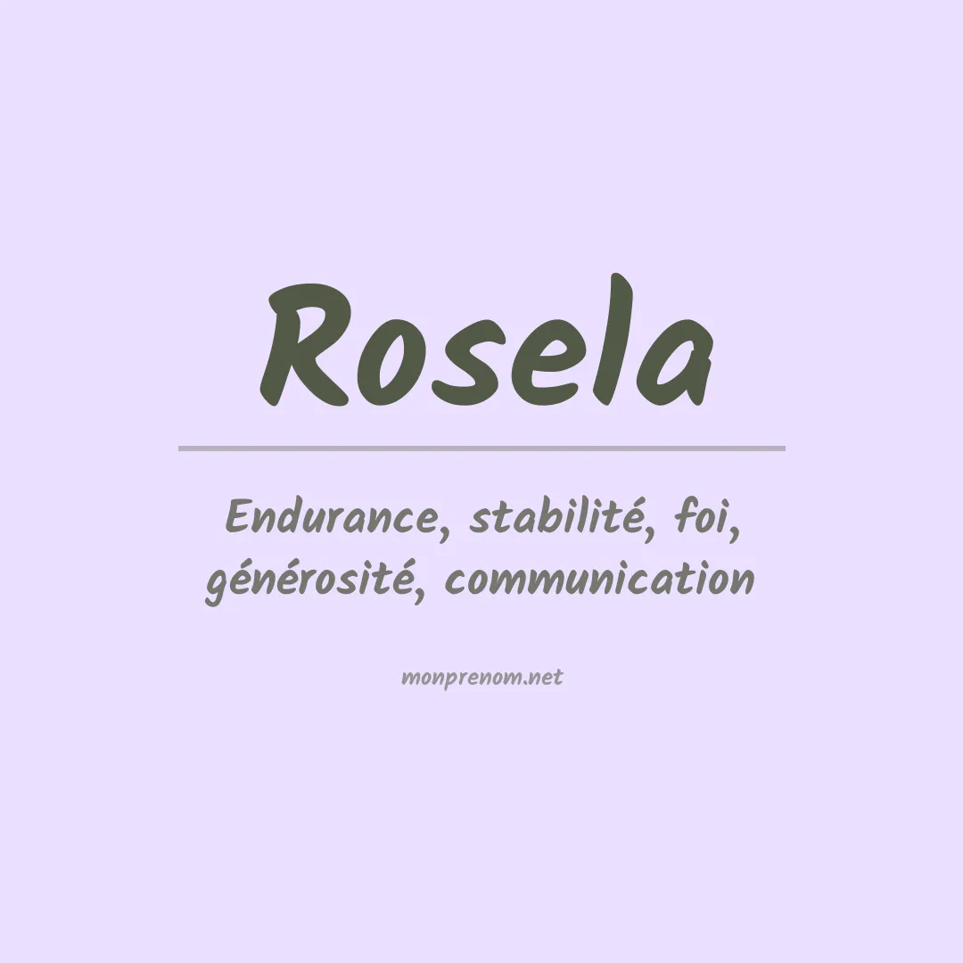 Prénom Rosela