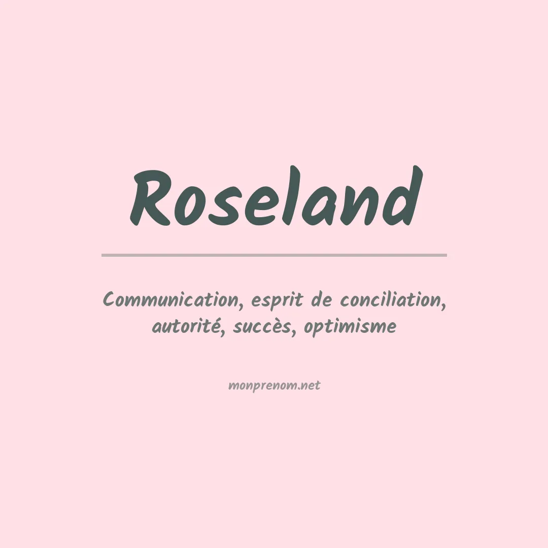 Prénom Roseland