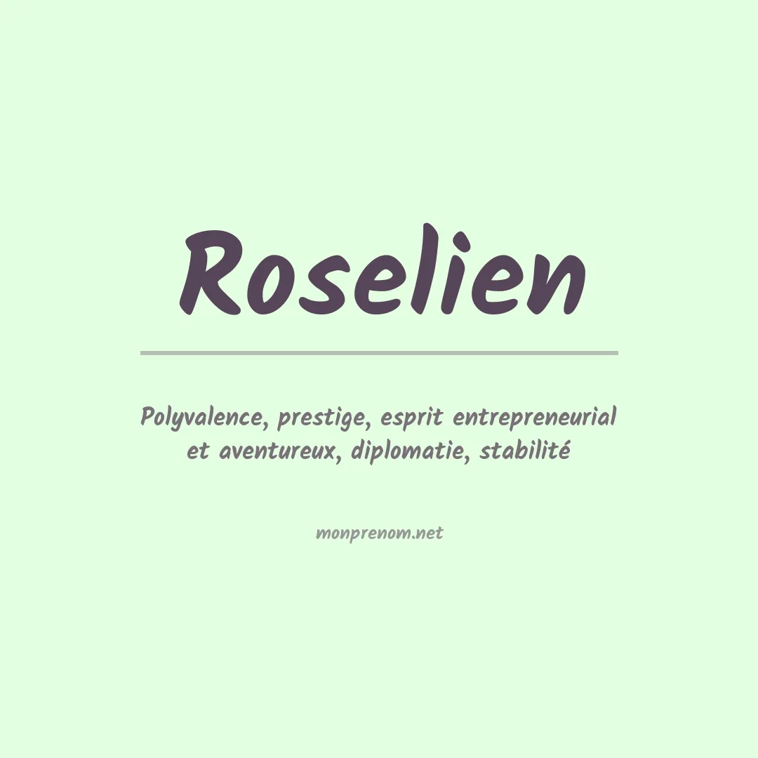 Signification du prénom Roselien