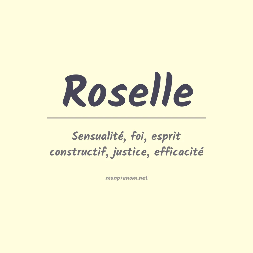 Prénom Roselle