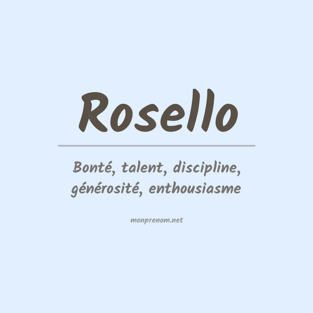 Prénom Rosello