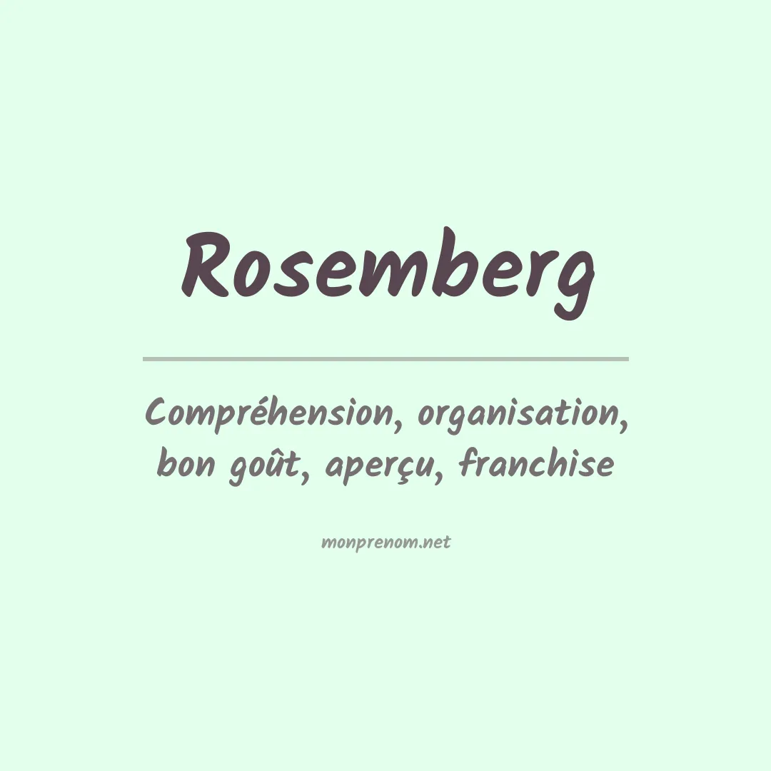 Prénom Rosemberg
