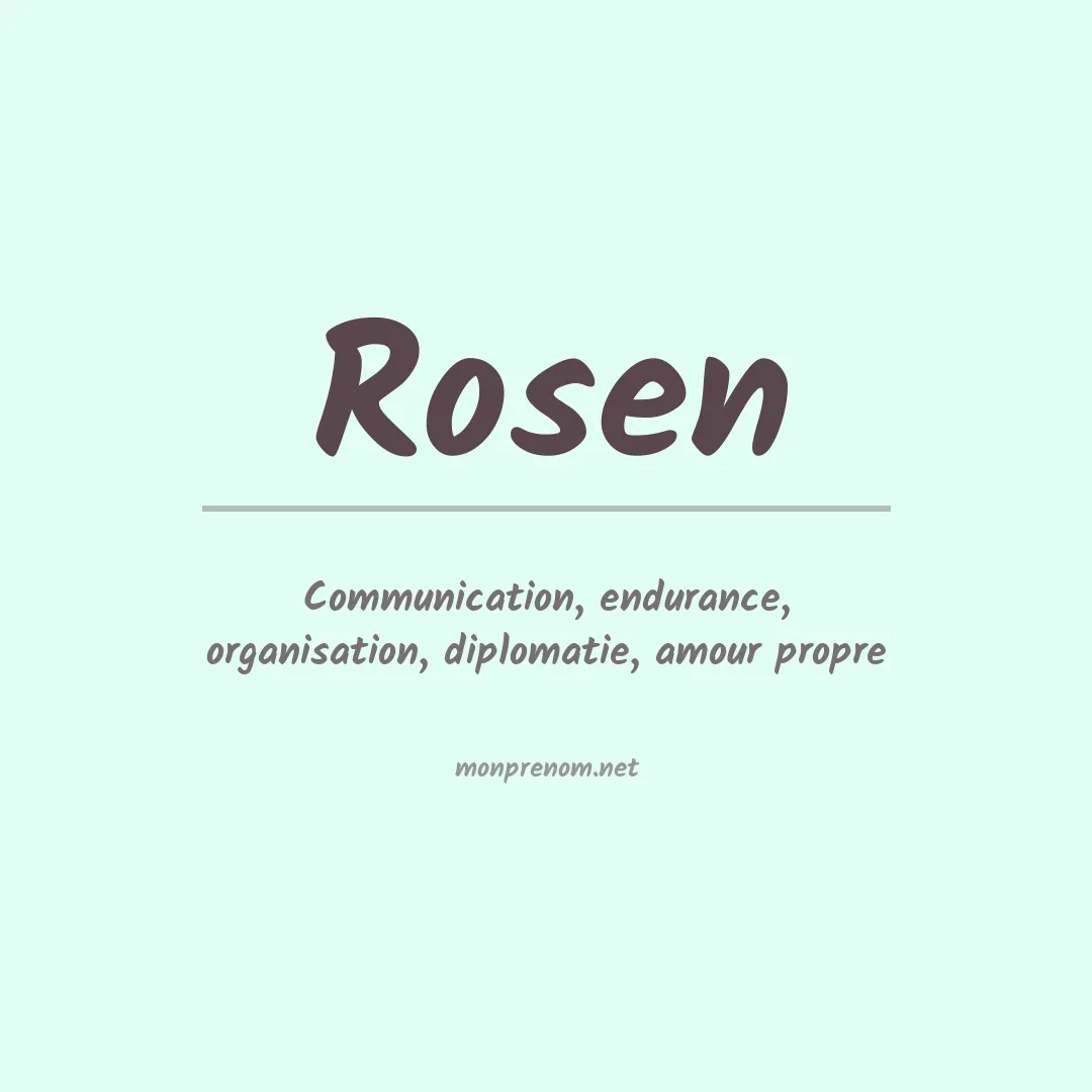 Prénom Rosen