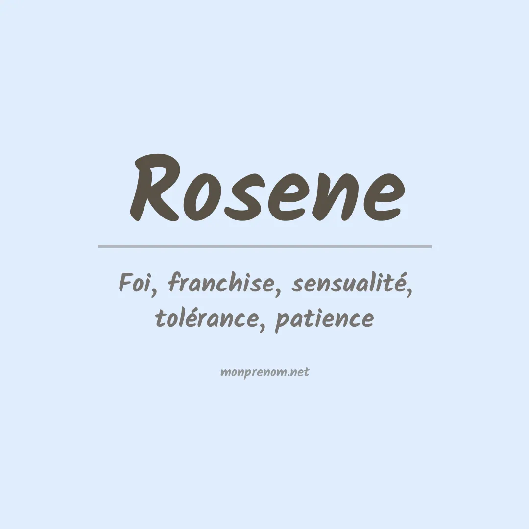 Prénom Rosene