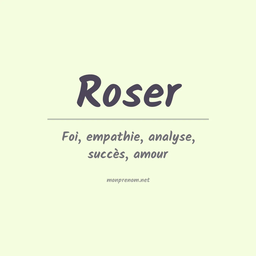 Prénom Roser