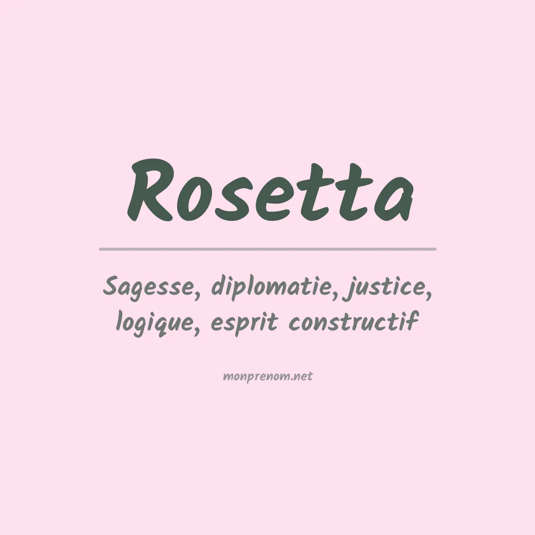 Prénom Rosetta