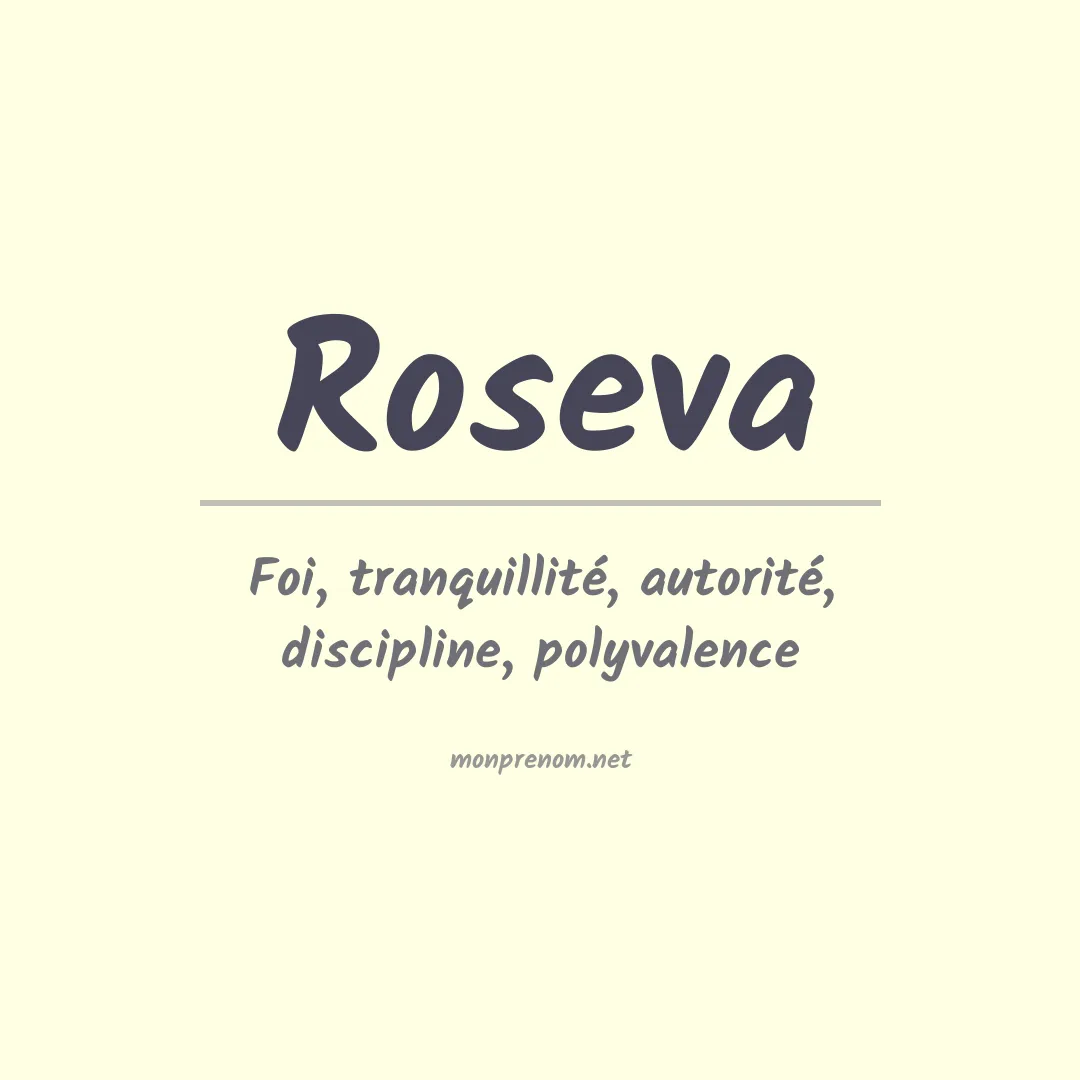 Signification du prénom Roseva