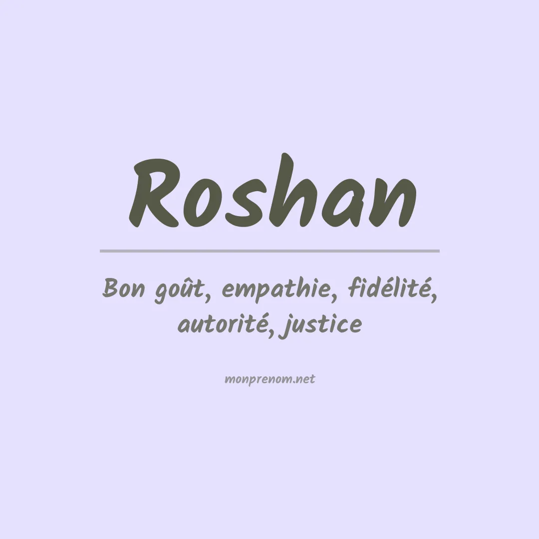 Prénom Roshan