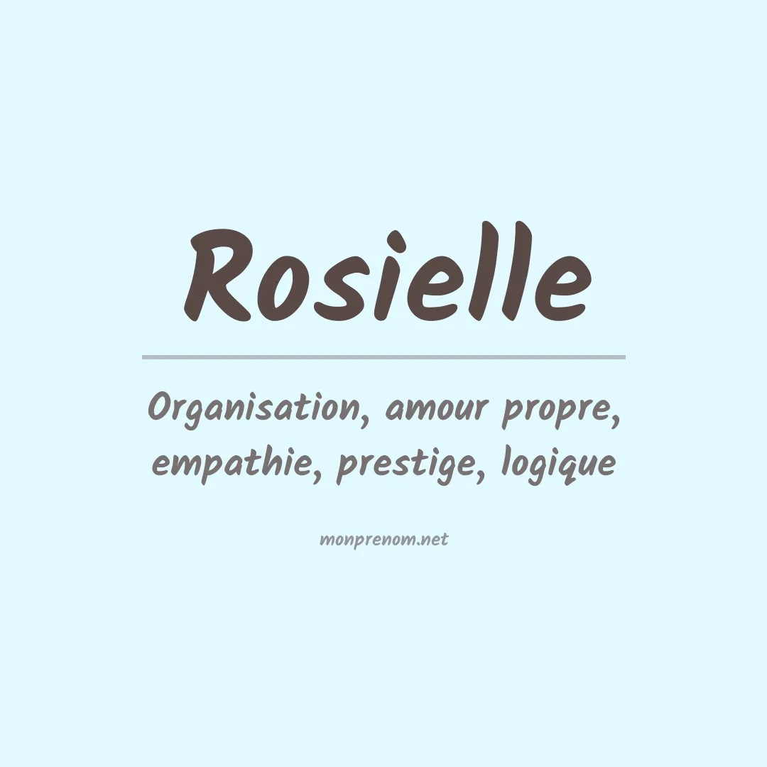Prénom Rosielle