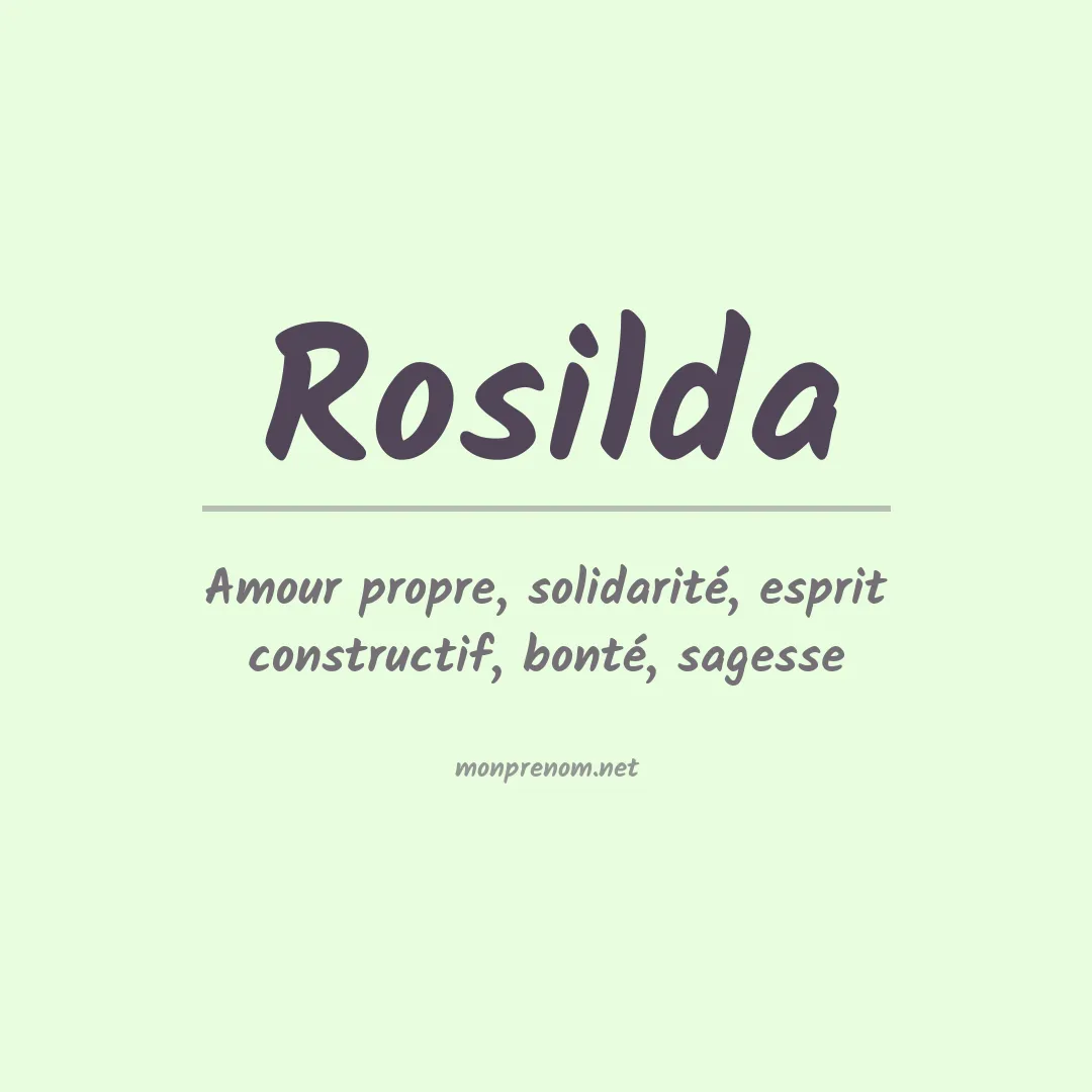 Signification du prénom Rosilda