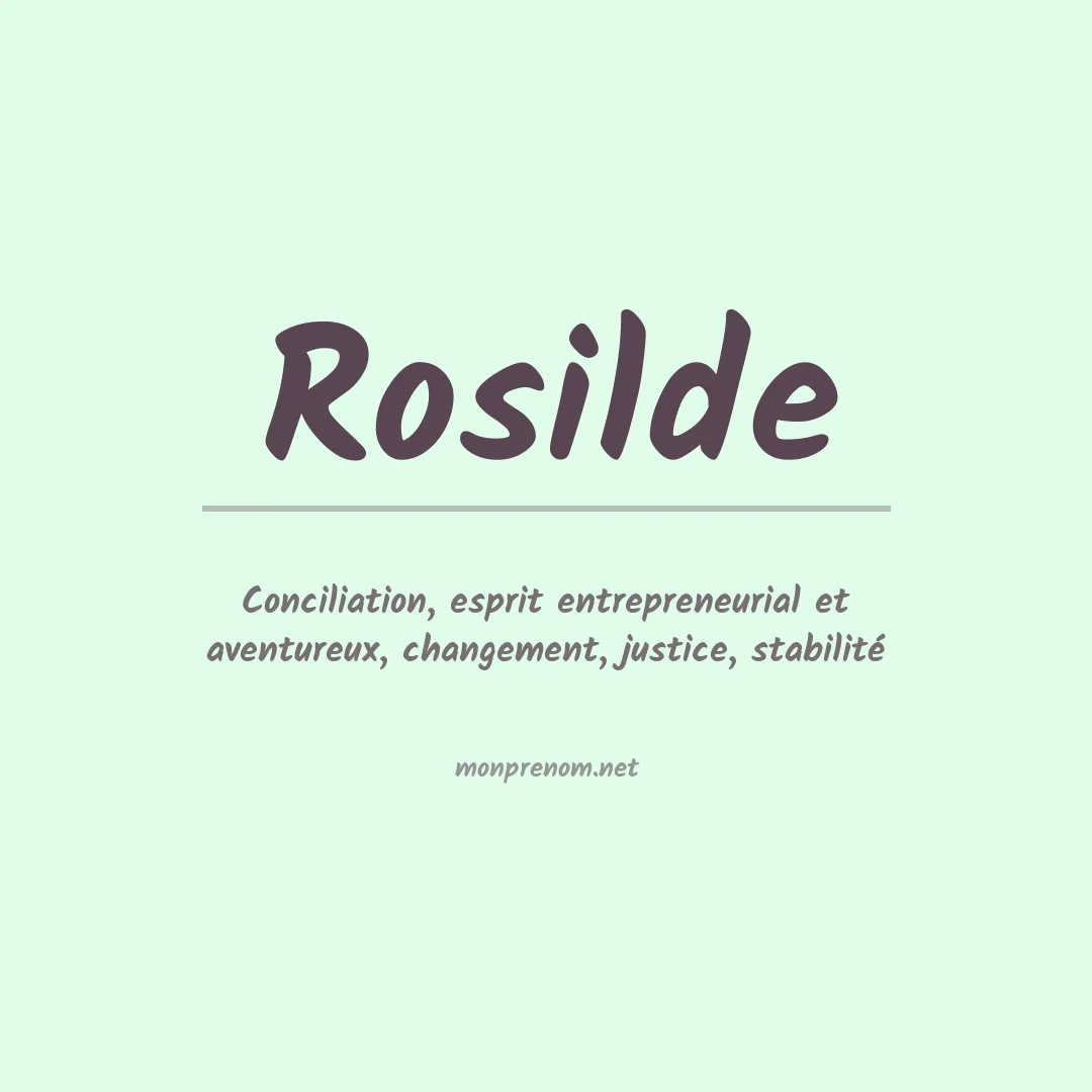 Signification du prénom Rosilde