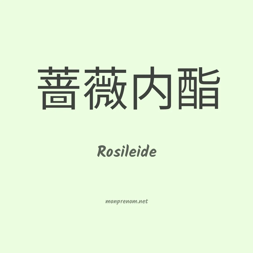 Rosileide en chinois