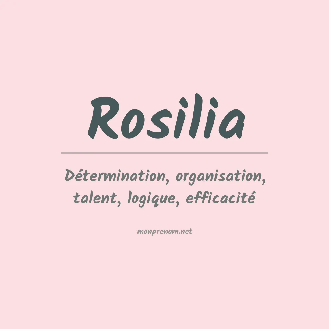 Prénom Rosilia
