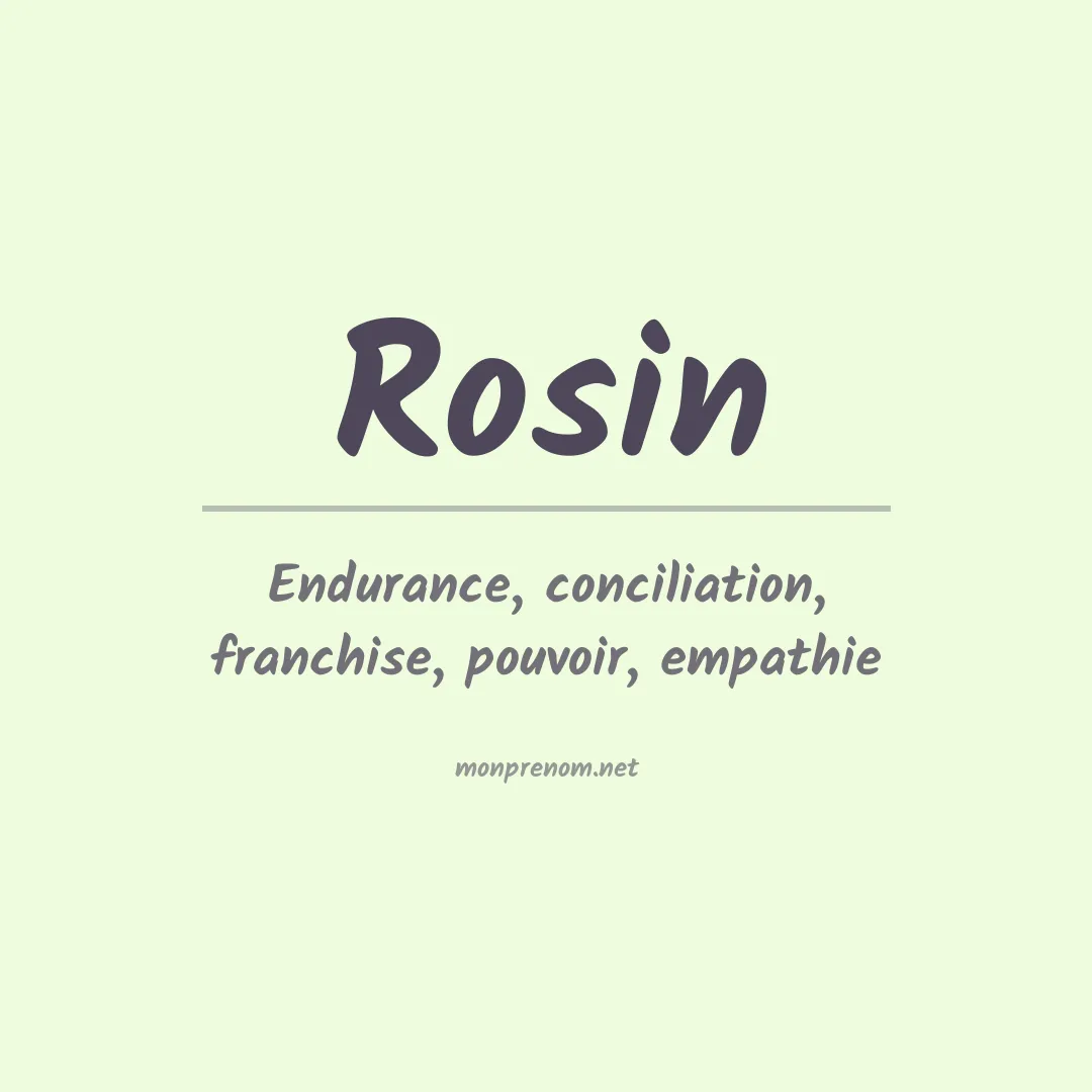 Prénom Rosin