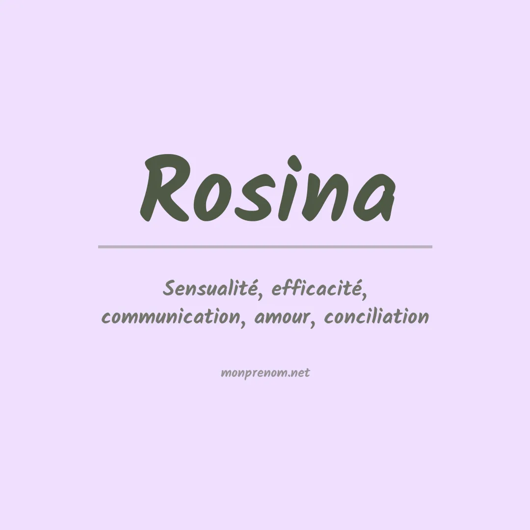 Prénom Rosina