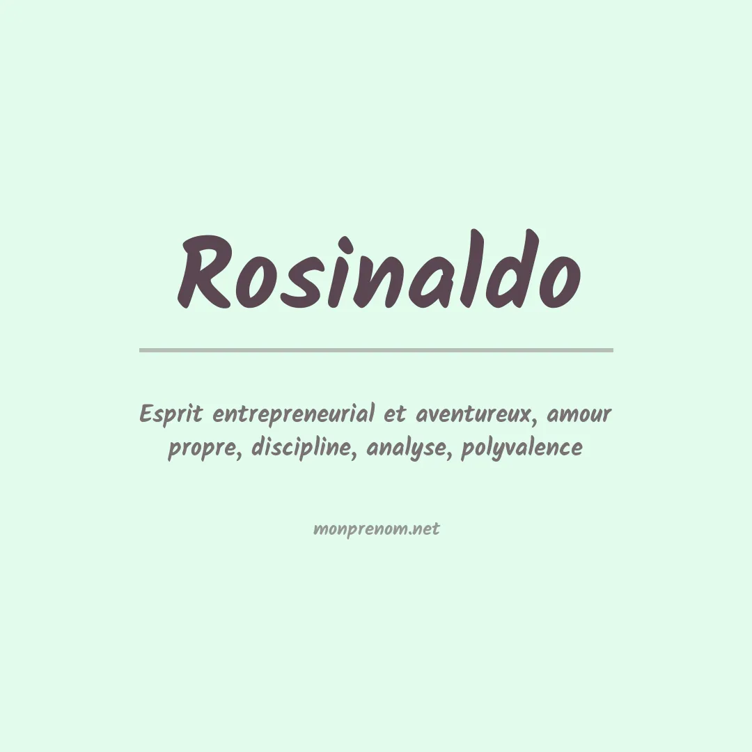 Prénom Rosinaldo