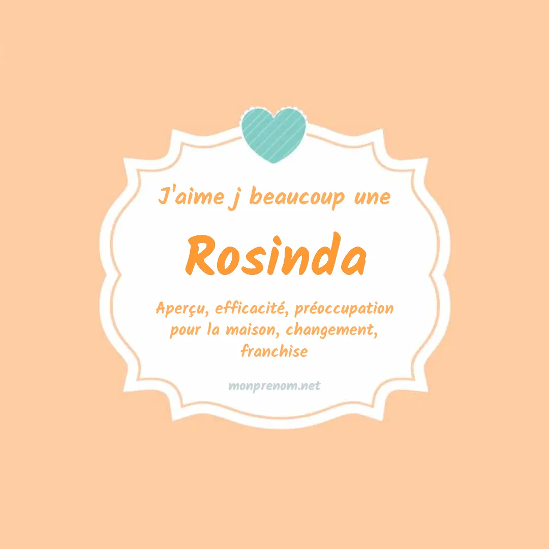 J'aime beaucoup Rosinda