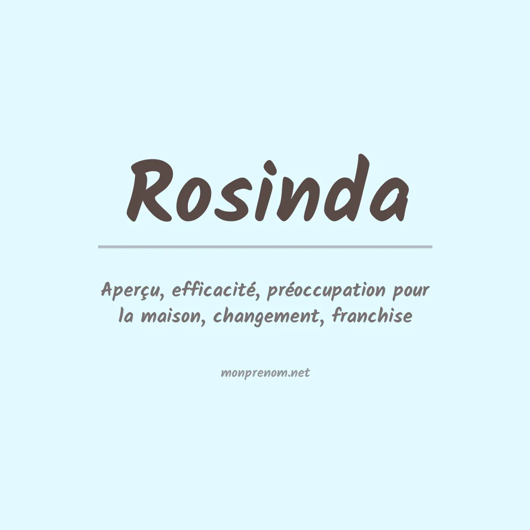 Signification du prénom Rosinda
