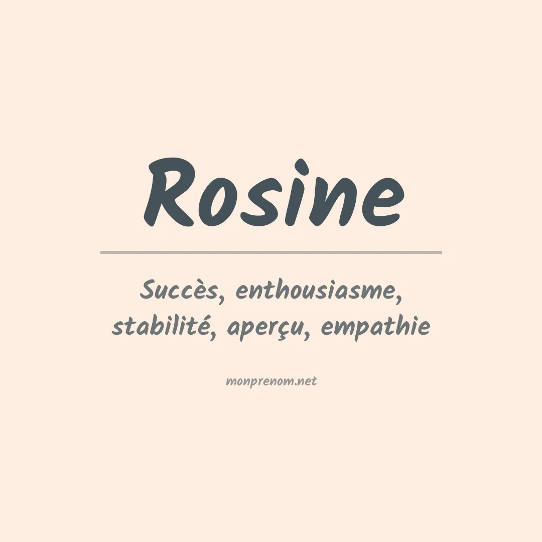 Prénom Rosine