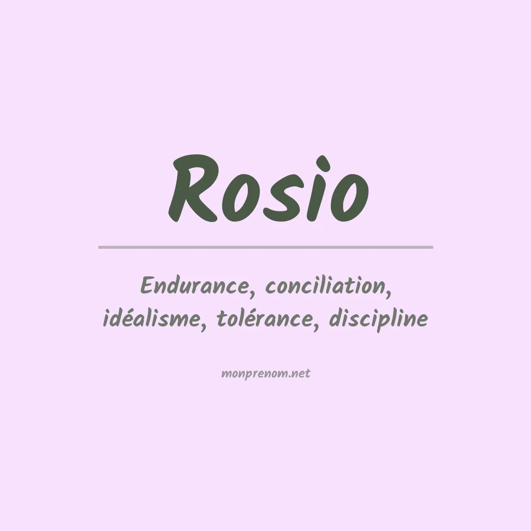 Signification du prénom Rosio