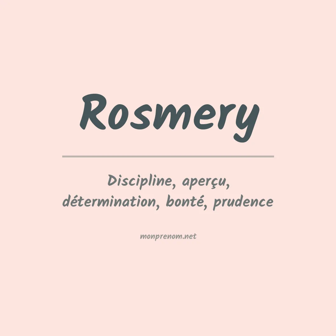 Prénom Rosmery