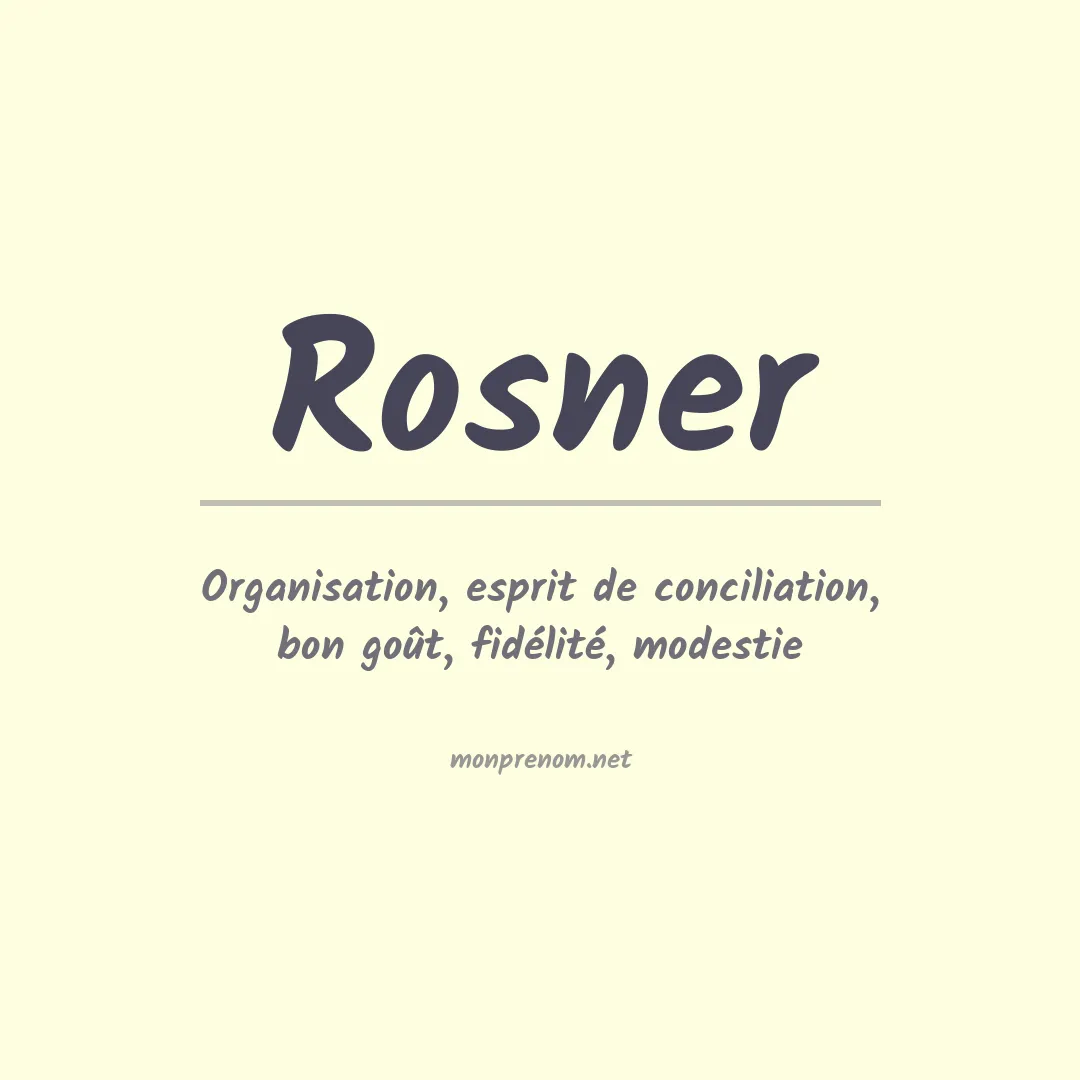 Prénom Rosner