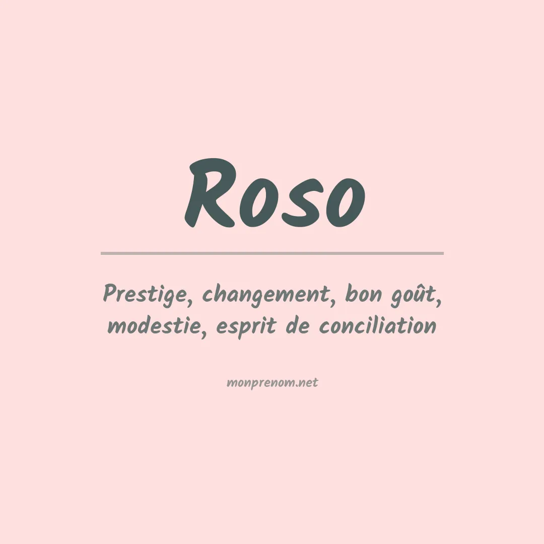 Prénom Roso