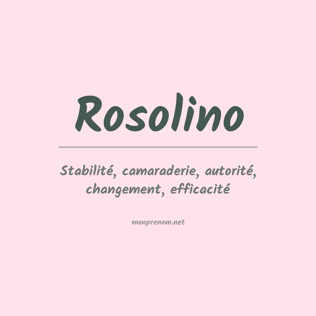 Signification du prénom Rosolino
