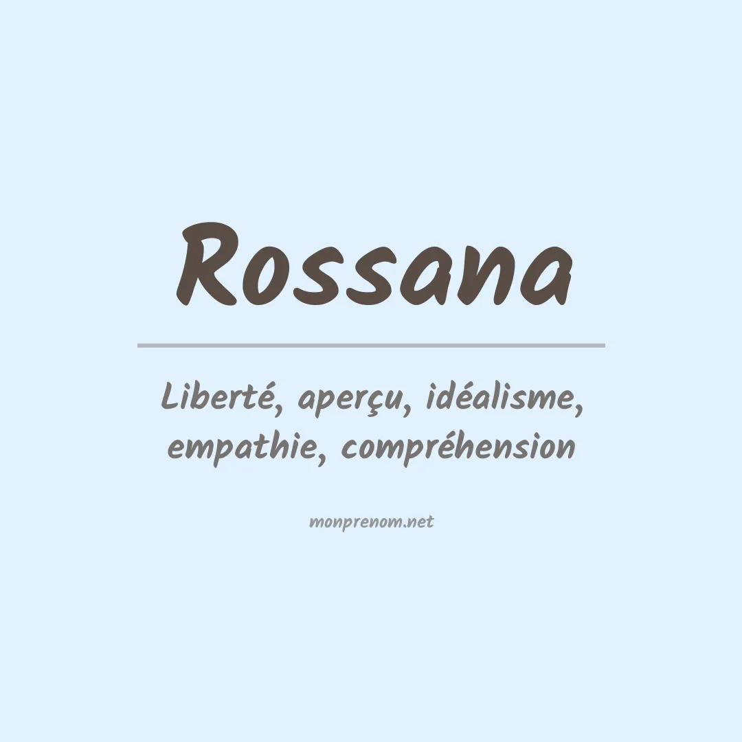 Prénom Rossana