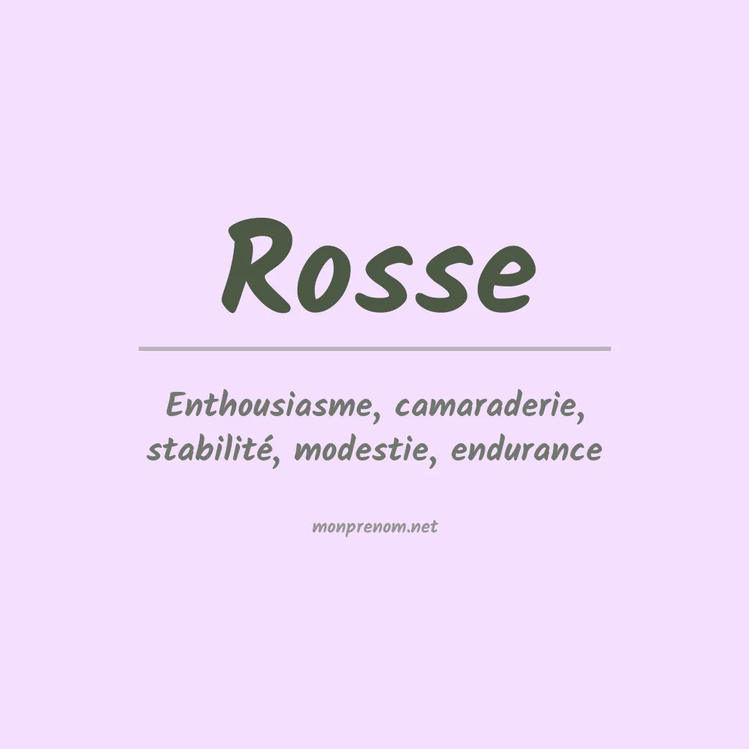 Prénom Rosse