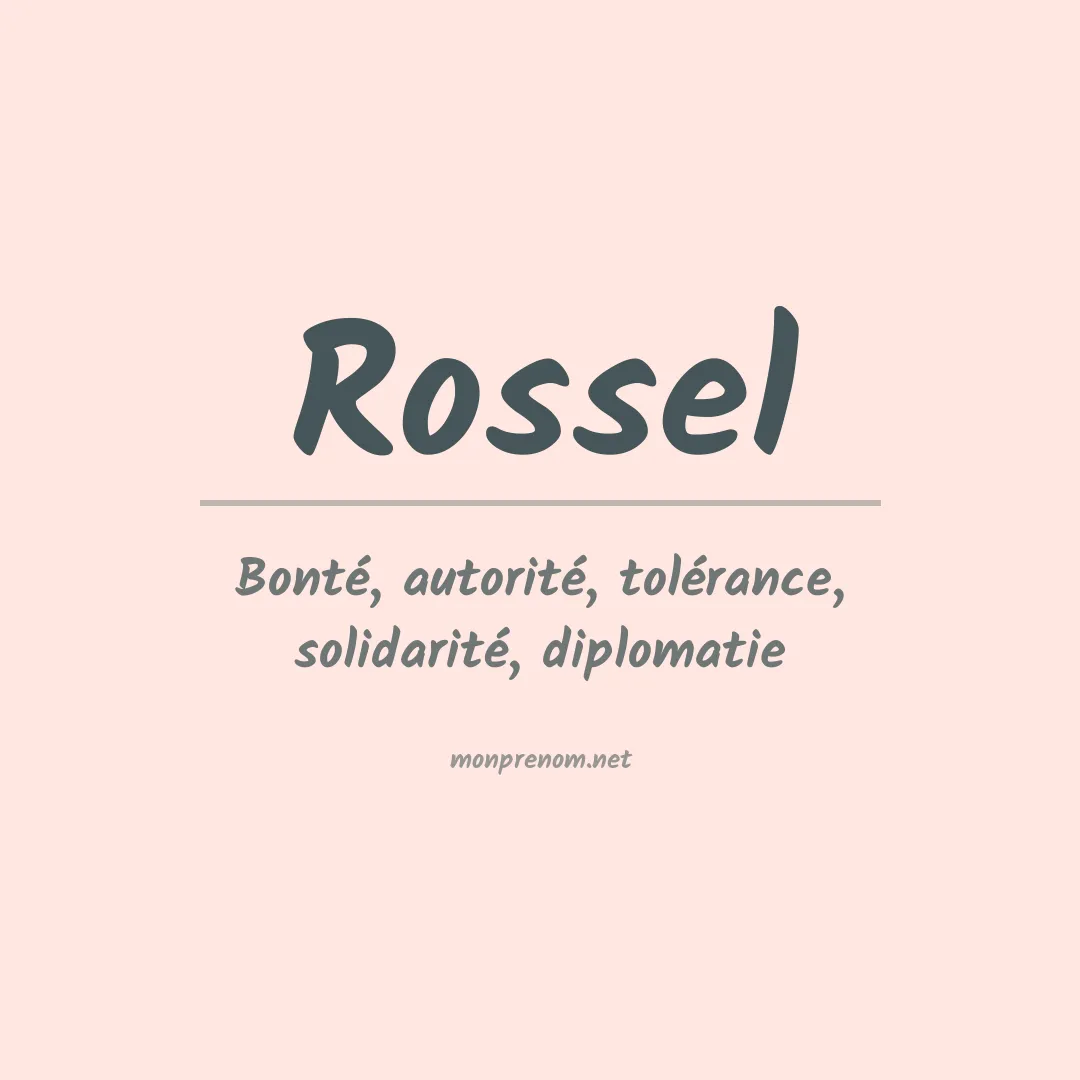 Prénom Rossel