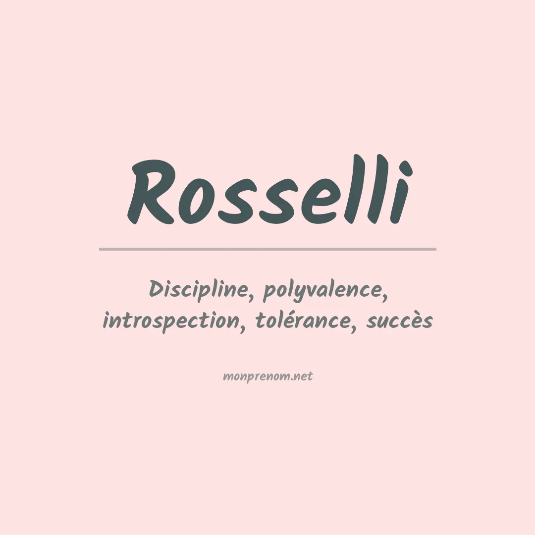 Prénom Rosselli