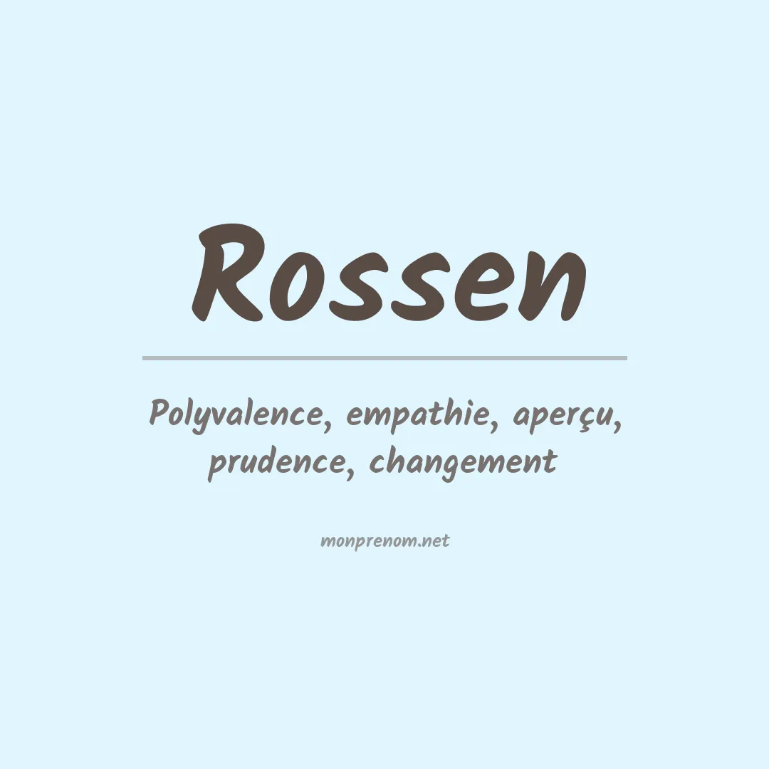 Prénom Rossen