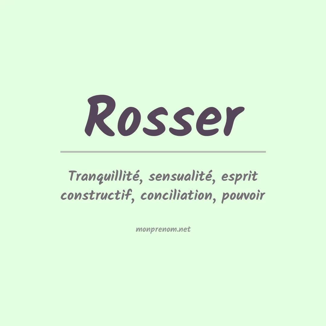 Prénom Rosser