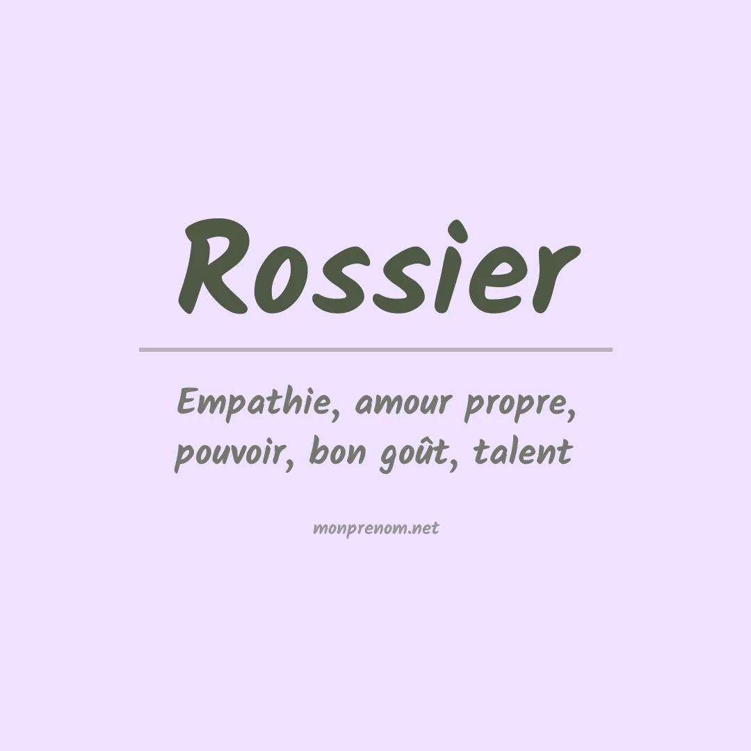 Prénom Rossier