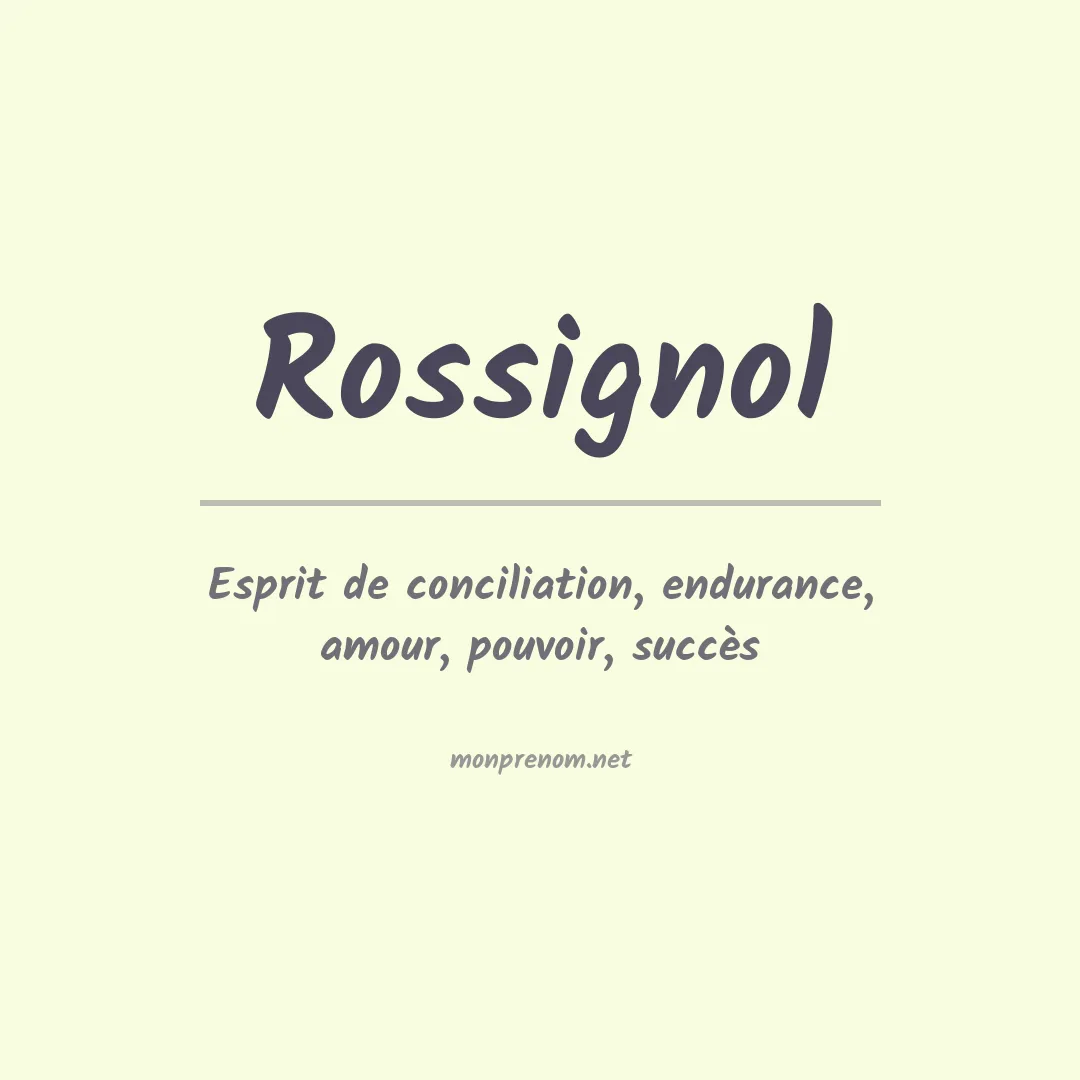 Prénom Rossignol