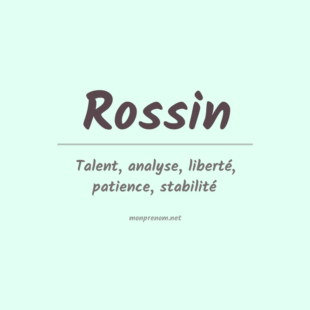 Prénom Rossin
